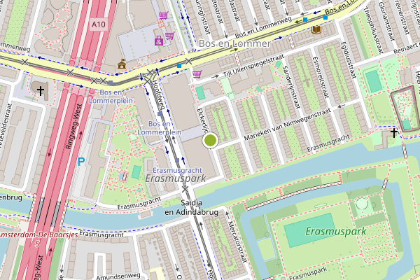 Ambulance-melding op Elckerlijcstraat, Amsterdam op 29 juli, kaart-overzicht