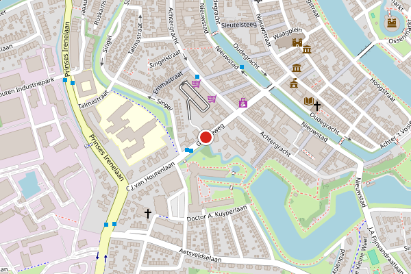 Brandweer-melding op Groeneweg, Weesp op 29 juli, kaart-overzicht