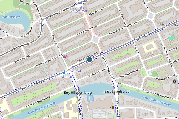Politie-melding op De Lairessestraat, Amsterdam op 29 juli, kaart-overzicht