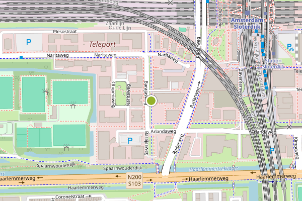 Ambulance-melding op Barajasweg, Amsterdam op 29 juli, kaart-overzicht