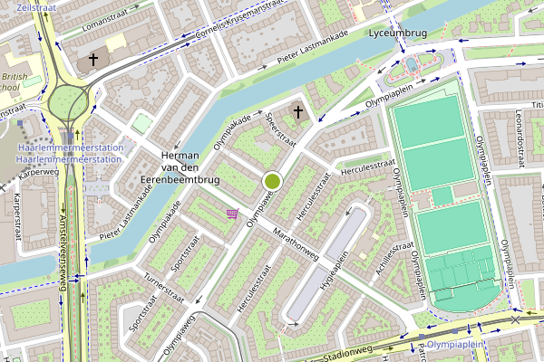 Ambulance-melding op Theseusstraat, Amsterdam op 18 mei, kaart-overzicht