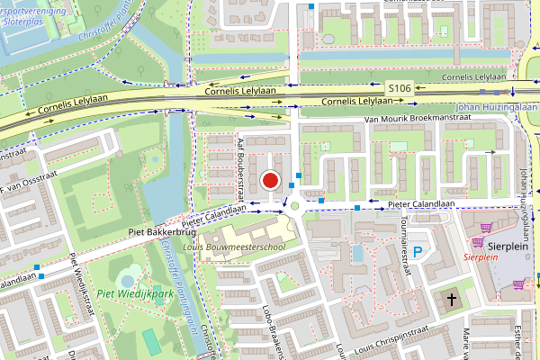 Brandweer-melding op Jan Muschstraat, Amsterdam op 18 mei, kaart-overzicht