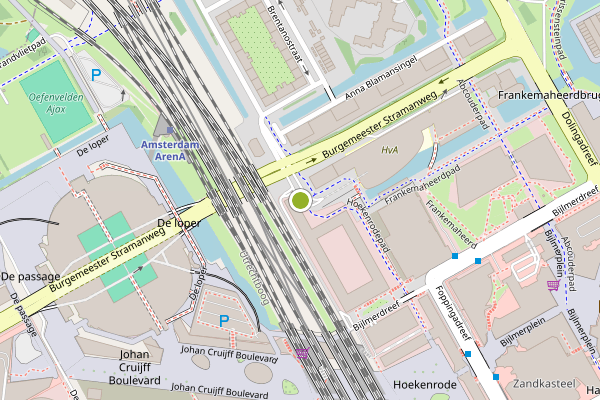 Ambulance-melding op Fraijlemaborg, Amsterdam op 18 mei, kaart-overzicht