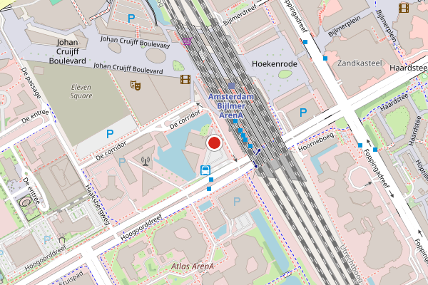 Brandweer-melding op Hoogoorddreef, Amsterdam op 18 mei, kaart-overzicht