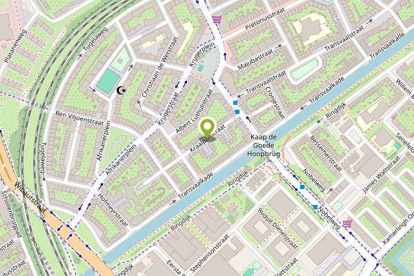 Ambulance-melding op Kraaipanstraat, Amsterdam op 25 april, kaart-overzicht
