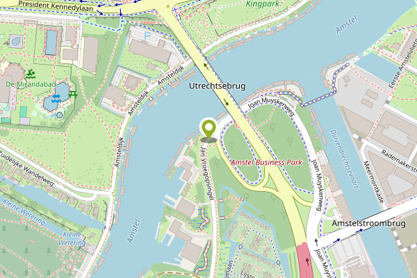 Ambulance-melding op Jan Vroegopsingel, Amsterdam op 25 april, kaart-overzicht