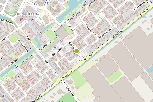 Ambulance-melding op Daltonstraat, Kudelstaart op 30 juli, kaart-overzicht