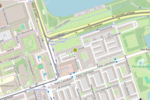 Ambulance-melding op S. F. van Ossstraat, Amsterdam op 18 mei, kaart-overzicht