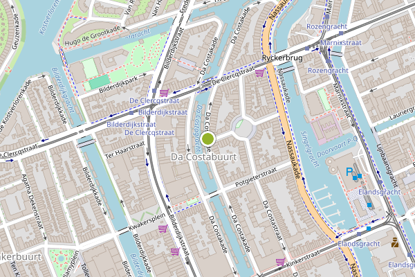 Ambulance-melding op Da Costakade, Amsterdam op 18 mei, kaart-overzicht