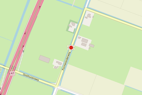 Brandweer-melding op Purmerenderweg, Noordbeemster op 31 juli, kaart-overzicht