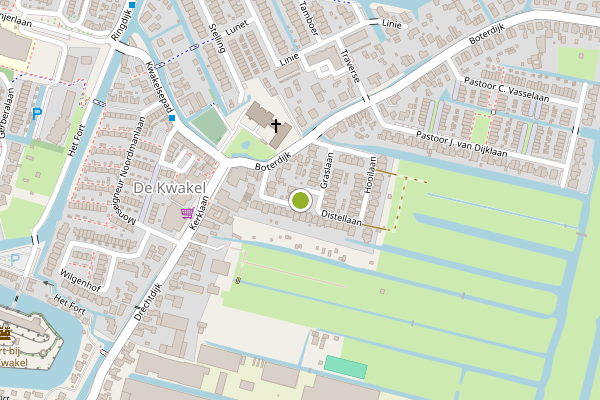 Ambulance-melding op Distellaan, De Kwakel op 31 juli, kaart-overzicht