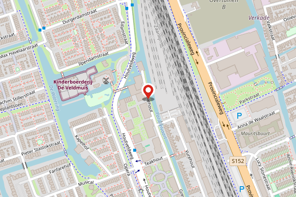 Brandweer-melding op Mahoniehout, Zaandam op 26 april, kaart-overzicht