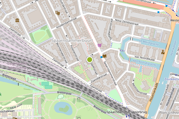 Ambulance-melding op Assendelftstraat, Amsterdam op 18 mei, kaart-overzicht