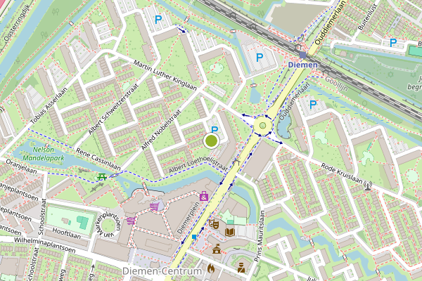 Ambulance-melding op Albert Loethoelistraat, Diemen op 19 mei, kaart-overzicht