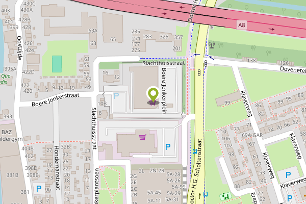 Ambulance-melding op Boere Jonkerplein, Zaandam op 25 april, kaart-overzicht