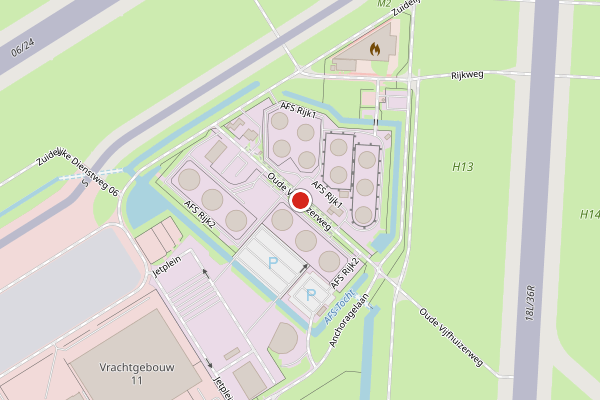 Brandweer-melding op Oude Vijfhuizerweg, Schiphol op 19 mei, kaart-overzicht