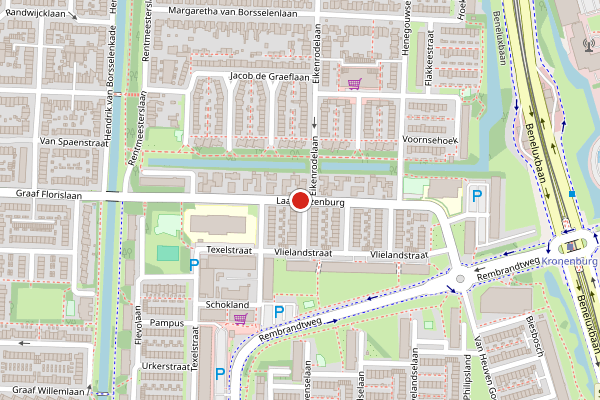 Brandweer-melding op Laan Rozenburg, Amstelveen op 19 mei, kaart-overzicht