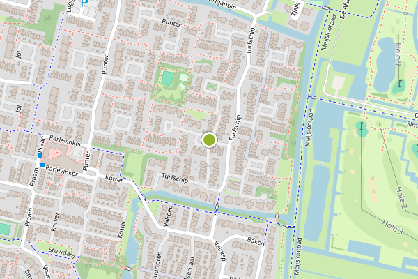 Ambulance-melding op Turfschip, Amstelveen op 19 mei, kaart-overzicht