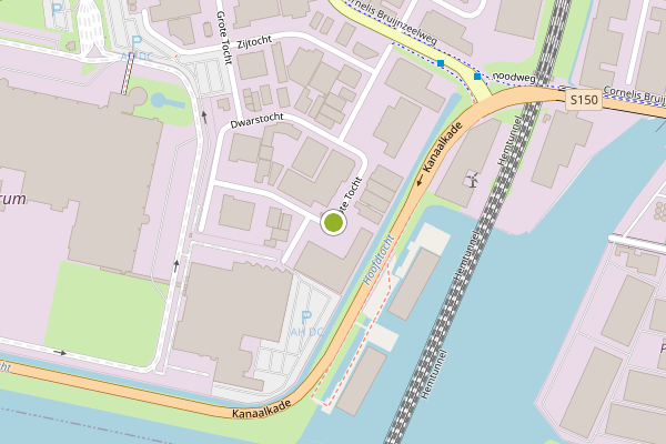 Ambulance-melding op Grote Tocht, Zaandam op 19 mei, kaart-overzicht