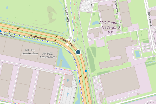 Politie-melding op Westpoortweg, Amsterdam op 2 augustus, kaart-overzicht