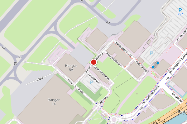Brandweer-melding op Behoudenvaartweg, Schiphol op 19 mei, kaart-overzicht