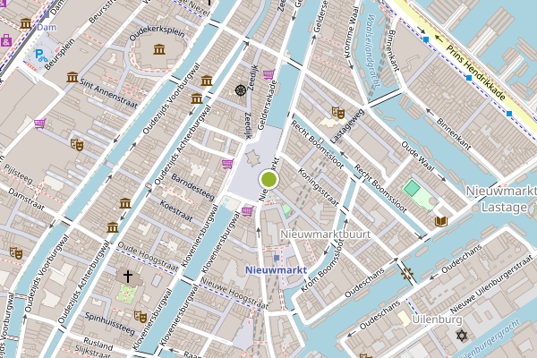 Ambulance-melding op Nieuwmarkt, Amsterdam op 19 mei, kaart-overzicht