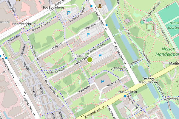 Ambulance-melding op Haag en Veld, Amsterdam op 19 mei, kaart-overzicht
