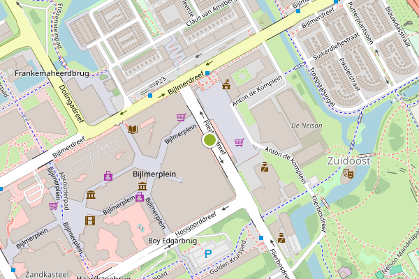 Ambulance-melding op Flierbosdreef, Amsterdam op 19 mei, kaart-overzicht