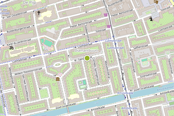 Ambulance-melding op Talmastraat, Amsterdam op 19 mei, kaart-overzicht