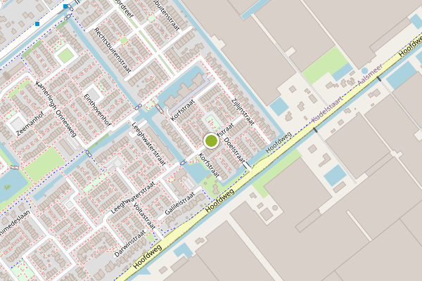 Ambulance-melding op Korfstraat, Kudelstaart op 3 augustus, kaart-overzicht