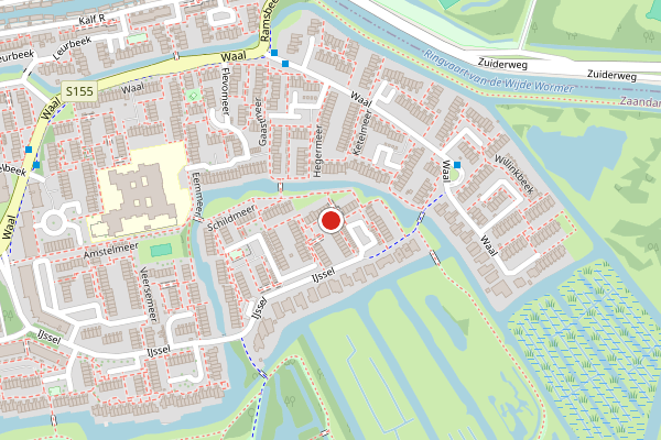 Brandweer-melding op Leekstermeer, Zaandam op 20 mei, kaart-overzicht