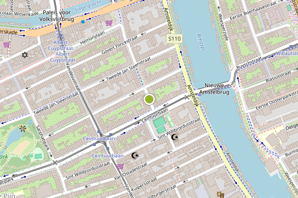 Ambulance-melding op Hemonystraat, Amsterdam op 20 mei, kaart-overzicht