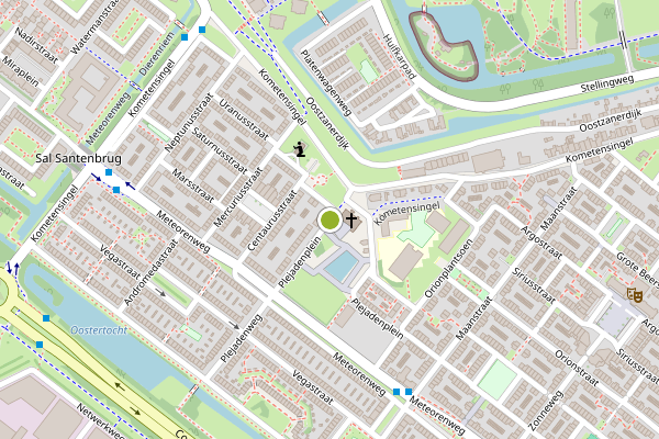 Ambulance-melding op Plejadenplein, Amsterdam op 20 mei, kaart-overzicht