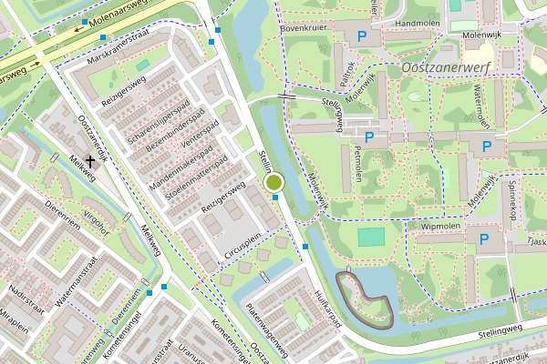 Ambulance-melding op Stellingweg, Amsterdam op 20 mei, kaart-overzicht