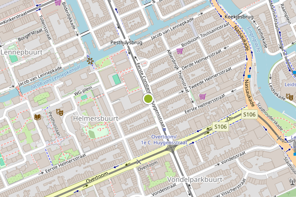 Ambulance-melding op Eerste Constantijn Huygensstraat, Amsterdam op 20 mei, kaart-overzicht