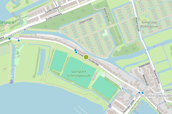 Ambulance-melding op Schellingwouderdijk, Amsterdam op 20 mei, kaart-overzicht
