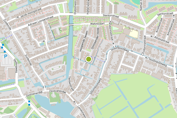 Ambulance-melding op Oossaander Hoop, Amsterdam op 20 mei, kaart-overzicht