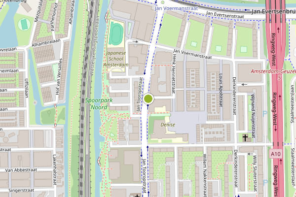 Ambulance-melding op Jan Tooropstraat, Amsterdam op 5 augustus, kaart-overzicht
