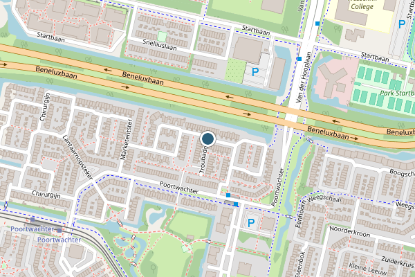 Politie-melding op Troubadour, Amstelveen op 20 mei, kaart-overzicht