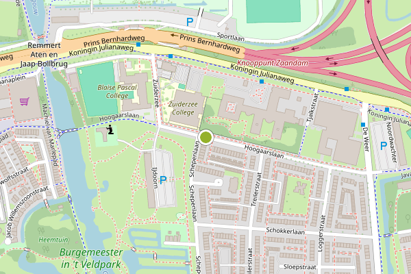 Ambulance-melding op Hoogaarslaan, Zaandam op 5 augustus, kaart-overzicht
