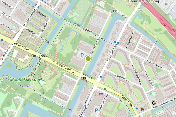 Ambulance-melding op Jisperveldstraat, Amsterdam op 5 augustus, kaart-overzicht