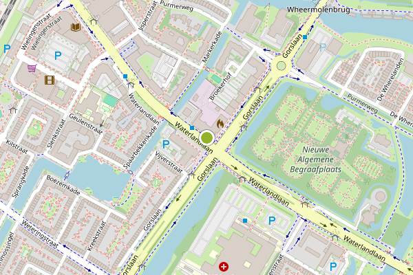 Ambulance-melding op Waterlandlaan, Purmerend op 5 augustus, kaart-overzicht