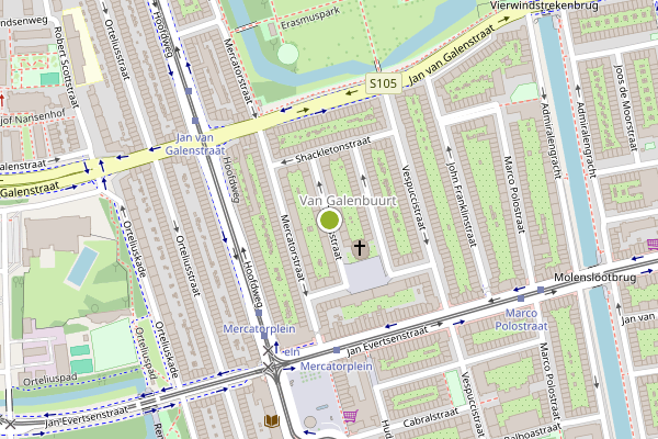 Ambulance-melding op Torresstraat, Amsterdam op 20 mei, kaart-overzicht