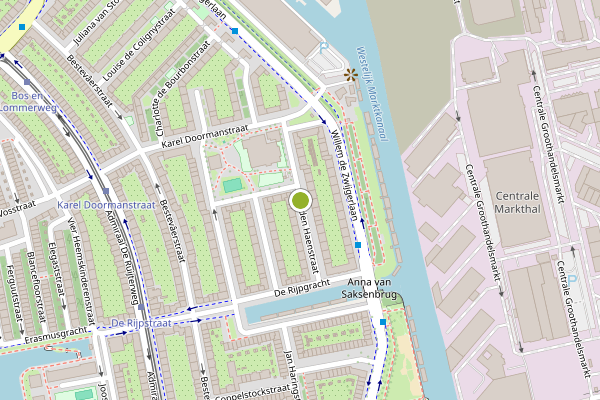 Ambulance-melding op Jan den Haenstraat, Amsterdam op 5 augustus, kaart-overzicht