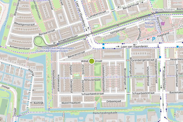 Ambulance-melding op Willebroekstraat, Amsterdam op 20 mei, kaart-overzicht