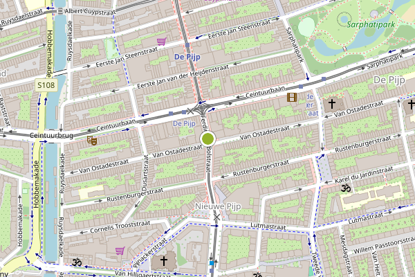 Ambulance-melding op Ferdinand Bolstraat, Amsterdam op 5 augustus, kaart-overzicht