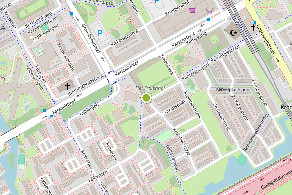 Ambulance-melding op Kralenbeek, Amsterdam op 5 augustus, kaart-overzicht