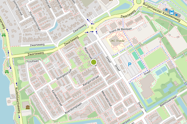 Ambulance-melding op Waterhoenstraat, Aalsmeer op 5 augustus, kaart-overzicht