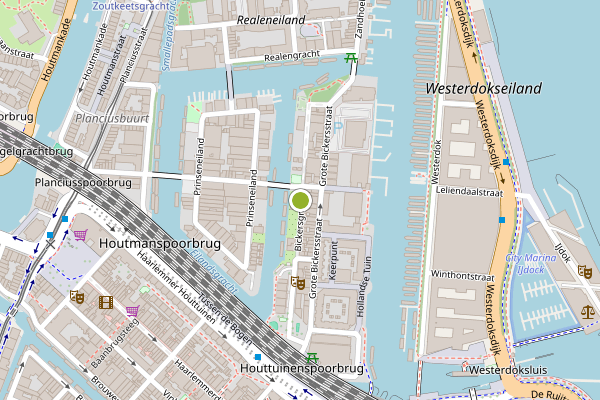 Ambulance-melding op Bickersgracht, Amsterdam op 5 augustus, kaart-overzicht
