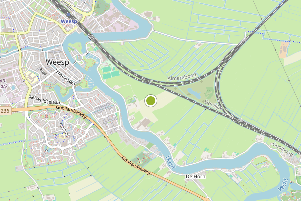 Ambulance-melding op Weesp op 5 augustus, kaart-overzicht